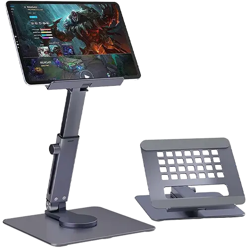 Tukzer Fully Foldable Laptop Stand Riser for Laptop Tablet (Black) - Tukzer